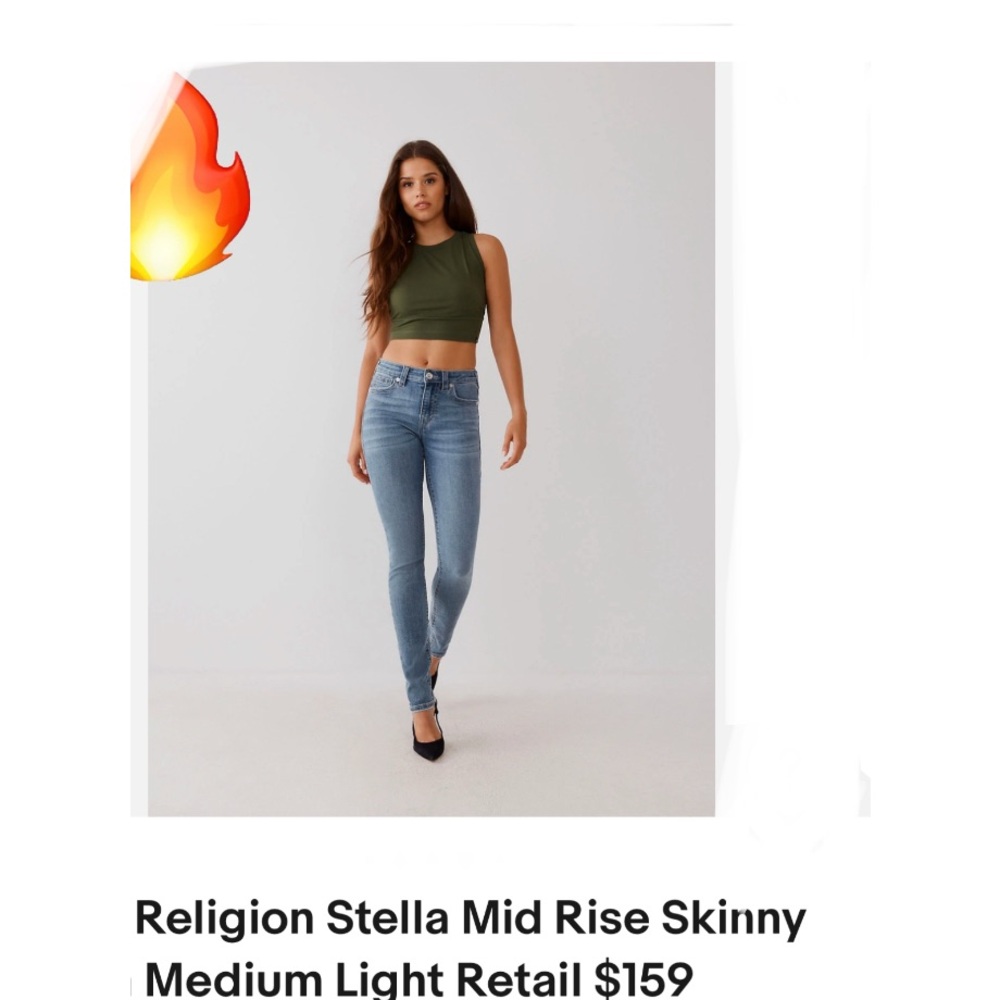 Stella Mid Rise Skinny Jeans - Medium Light